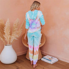 Load image into Gallery viewer, Tie Dye Tracksuit Women Two Piece Set Spring Autumn Clothes 3D Printed Hooded Sweatshirt and Pants Suit Lounge Wear Women's Sets