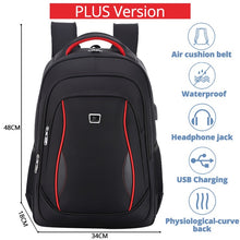 Load image into Gallery viewer, Waterproof Solid Large Backpack Men Laptop Bags Black Backpack Man Travel Backpack Teenager Bookbag Oxford Backpack