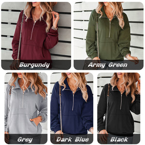 Winter Clothes Hoodies Women Clothing Solid Color Hoodies Front Pocket Long Sleeve Hooded Pullovers Vintage Female Sweatshirts