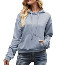 Load image into Gallery viewer, Women Autumn Hoodies Solid Korean Version Loose Long-sleeved Hooded Female Harajuku Chic Sweatshirt Tracksuit Sports 2021 Winter