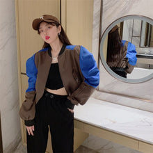 Load image into Gallery viewer, Women Coats &Jacket High Street Hip Hop Baseball Uniform Street Casual Outerwear Loose Sports Top Fall Bomber Femme Coat Fashion