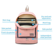 Load image into Gallery viewer, Women Gym Backpack Dry Wet Fitness Bag Travel Rucksack Waterproof Mujer Sac De Sport Gymtas Swimming Bag Training Bags XA850WA