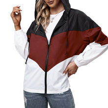 Load image into Gallery viewer, Women Hooded Jacket for Autumn 2021 Windbreaker Waterproof Pockets Zippered Outwear Raincoat Streetwear Winter Jackets Femme