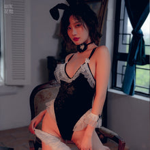 Load image into Gallery viewer, Women Iron Rust Velvet Sexy Jumpsuit Cute Anime Bunny Girl Cosplay Costume Erotic Bodysuits Roleplay Kawaii Lingerie for Couple