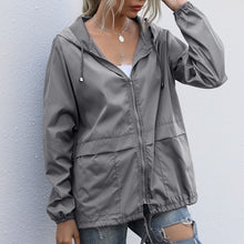 Load image into Gallery viewer, Women Jacket Autumn Spring Streetwear Tactical Waterproof Windbreaker Jackets Female Hooded Hip-hop Pilot Windproof Coats