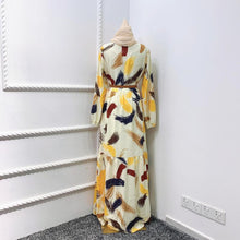 Load image into Gallery viewer, Women Muslim Long  Dress  Plus Size  Printed  Summer Refreshing  Long Skirt Abaya Robe Dubai  Kaftan  Abayas Turkish Dresses
