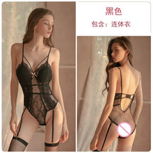 Load image into Gallery viewer, Women Sexy Erotic Underwear Lace V Neck Transparent Mesh Hollow Backless Bandage  Elasticity Corset  Hot Sexy Girl  Bodysuits