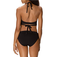 Load image into Gallery viewer, Women Sexy Tankini High Waist Bikinis Set Push UP Orange Swimsuit 2 Pieces Solid Color Swimwear Ladies Lace-up Swimsuits Beach