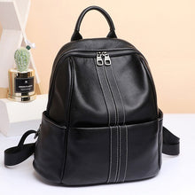 Load image into Gallery viewer, Women&#39;s Backpack Female Cowhide Leather Bags Genuine Leather Fashion Bag For Girls Teenage School Shoulder Mochila for Ladies