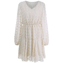 Load image into Gallery viewer, Women's Dress European Dress For Women Clothing Gentle Chiffon Long-Sleeve  Mesh Dresses Spring Sexy V-Neck Dress