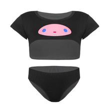 Load image into Gallery viewer, Women's Erotic Bra Set Sexy Crop Top  with Briefs Panties Cartoon Printed Lingerie Suit Soft Underwear Sets Two-Piece Sleepwear