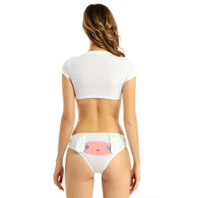 Load image into Gallery viewer, Women's Erotic Bra Set Sexy Crop Top  with Briefs Panties Cartoon Printed Lingerie Suit Soft Underwear Sets Two-Piece Sleepwear
