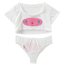 Load image into Gallery viewer, Women's Erotic Bra Set Sexy Crop Top  with Briefs Panties Cartoon Printed Lingerie Suit Soft Underwear Sets Two-Piece Sleepwear