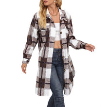Load image into Gallery viewer, Women's Plaid Shirts Blouses Long Sleeve Female Casual Print Shirts Tops Loose Cotton Checked Lady Outwear Autumn New