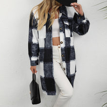 Load image into Gallery viewer, Women's Plaid Shirts Blouses Long Sleeve Female Casual Print Shirts Tops Loose Cotton Checked Lady Outwear Autumn New
