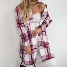 Load image into Gallery viewer, Women's Plaid Shirts Blouses Long Sleeve Female Casual Print Shirts Tops Loose Cotton Checked Lady Outwear Autumn New
