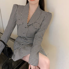 Load image into Gallery viewer, Women's Retro herringbone pants 2-piece set, jacket, mermaid coat and skirt, fashion street suit 2-piece set