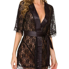 Load image into Gallery viewer, Women's  Sexy Hollow Pajamas Suit Lace Black Sexy Pajamas Plus Size Lingerie Lace Lingerie Sexy Costumes Exotic Lingerie Erotic