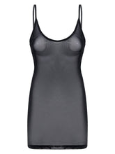 Load image into Gallery viewer, Womens Summer See-through Mesh Dress Vacation Beach Bikini Cover Ups U Neck Adjustable Spaghetti Straps Sleeveless Sexy Dresses