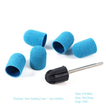 Load image into Gallery viewer, Multi-size Electric Nail Drill Bit Sanding Bands Caps 150 Grip Rubber Mandrel Machine Milling Cutter for Manicure Tools CH721