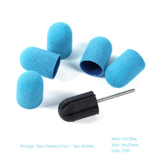 Load image into Gallery viewer, Multi-size Electric Nail Drill Bit Sanding Bands Caps 150 Grip Rubber Mandrel Machine Milling Cutter for Manicure Tools CH721