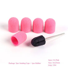 Load image into Gallery viewer, Multi-size Electric Nail Drill Bit Sanding Bands Caps 150 Grip Rubber Mandrel Machine Milling Cutter for Manicure Tools CH721