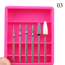 Load image into Gallery viewer, ERUIKA 6pcs Ceramic Diamond Nail Drill Set Milling Cutter for Manicure Rotary Burr Clean Bits Electric Machine Art Accessory