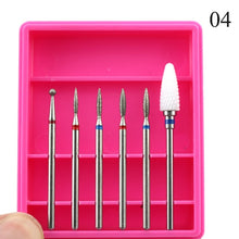 Load image into Gallery viewer, ERUIKA 6pcs Ceramic Diamond Nail Drill Set Milling Cutter for Manicure Rotary Burr Clean Bits Electric Machine Art Accessory