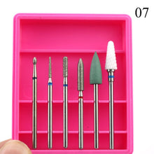 Load image into Gallery viewer, ERUIKA 6pcs Ceramic Diamond Nail Drill Set Milling Cutter for Manicure Rotary Burr Clean Bits Electric Machine Art Accessory