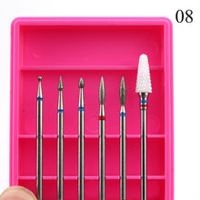 Load image into Gallery viewer, ERUIKA 6pcs Ceramic Diamond Nail Drill Set Milling Cutter for Manicure Rotary Burr Clean Bits Electric Machine Art Accessory