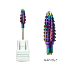 Load image into Gallery viewer, HYTOOS Blue & Rainbow Nail Drill Bit 3/32" Tungsten Carbide Burrs Manicure Bits Drill Accessories Milling Cutter Nail Art Tools