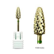 Load image into Gallery viewer, HYTOOS Blue & Rainbow Nail Drill Bit 3/32" Tungsten Carbide Burrs Manicure Bits Drill Accessories Milling Cutter Nail Art Tools