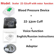 Load image into Gallery viewer, Automatic Digital Arm Blood Pressure Monitor BP Sphygmomanometer Pressure Gauge Meter Tonometer for Measuring Arterial Pressure