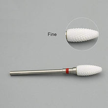 Load image into Gallery viewer, Nail Drill Bits Ceramic 3/32" Medium Nail Art Grinding Stone Head bit Ceramic pedicure for nail gel Polish nails Milling Cutters