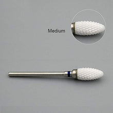 Load image into Gallery viewer, Nail Drill Bits Ceramic 3/32" Medium Nail Art Grinding Stone Head bit Ceramic pedicure for nail gel Polish nails Milling Cutters