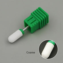 Load image into Gallery viewer, Nail Drill Bits Ceramic 3/32" Medium Nail Art Grinding Stone Head bit Ceramic pedicure for nail gel Polish nails Milling Cutters