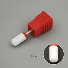 Load image into Gallery viewer, Nail Drill Bits Ceramic 3/32" Medium Nail Art Grinding Stone Head bit Ceramic pedicure for nail gel Polish nails Milling Cutters