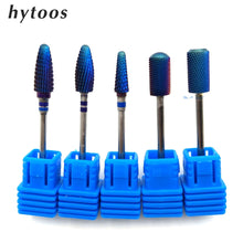 Load image into Gallery viewer, HYTOOS Blue & Rainbow Nail Drill Bit 3/32" Tungsten Carbide Burrs Manicure Bits Drill Accessories Milling Cutter Nail Art Tools
