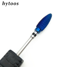 Load image into Gallery viewer, HYTOOS Blue & Rainbow Nail Drill Bit 3/32" Tungsten Carbide Burrs Manicure Bits Drill Accessories Milling Cutter Nail Art Tools