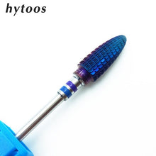 Load image into Gallery viewer, HYTOOS Blue & Rainbow Nail Drill Bit 3/32" Tungsten Carbide Burrs Manicure Bits Drill Accessories Milling Cutter Nail Art Tools