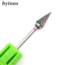 Load image into Gallery viewer, HYTOOS Blue & Rainbow Nail Drill Bit 3/32" Tungsten Carbide Burrs Manicure Bits Drill Accessories Milling Cutter Nail Art Tools