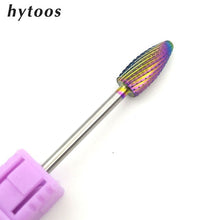 Load image into Gallery viewer, HYTOOS Blue & Rainbow Nail Drill Bit 3/32" Tungsten Carbide Burrs Manicure Bits Drill Accessories Milling Cutter Nail Art Tools