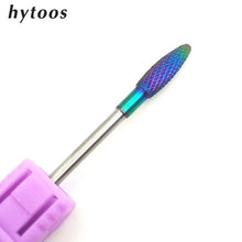 Load image into Gallery viewer, HYTOOS Blue & Rainbow Nail Drill Bit 3/32" Tungsten Carbide Burrs Manicure Bits Drill Accessories Milling Cutter Nail Art Tools