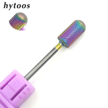 Load image into Gallery viewer, HYTOOS Blue & Rainbow Nail Drill Bit 3/32" Tungsten Carbide Burrs Manicure Bits Drill Accessories Milling Cutter Nail Art Tools