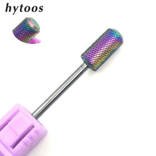 Load image into Gallery viewer, HYTOOS Blue & Rainbow Nail Drill Bit 3/32" Tungsten Carbide Burrs Manicure Bits Drill Accessories Milling Cutter Nail Art Tools