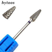 Load image into Gallery viewer, HYTOOS Blue & Rainbow Nail Drill Bit 3/32" Tungsten Carbide Burrs Manicure Bits Drill Accessories Milling Cutter Nail Art Tools
