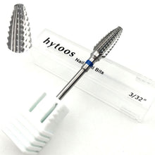Load image into Gallery viewer, HYTOOS Blue & Rainbow Nail Drill Bit 3/32" Tungsten Carbide Burrs Manicure Bits Drill Accessories Milling Cutter Nail Art Tools