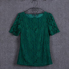 Load image into Gallery viewer, women tops Lace Shirt Blusas Femininas Blouses & Shirts 2019 New Fashion Short sleeve Women Blouse plus size Women Clothing 5XL