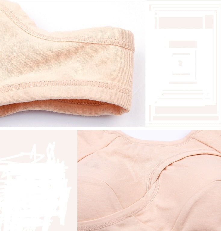 Plus Size Cotton Sleep Bra: Wireless Comfort With Removable Pads