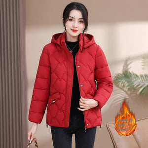 Fashion Plus Size Thermal Cotton Coat Temperament Thickening Cotton-padded Coat